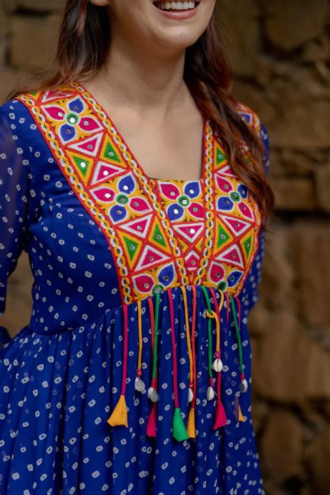 Blue Elegant Georgette Ruffle Gown with Mill Print, Chain St