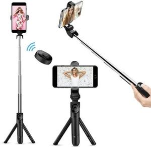 SYARA TEK_717M_XT02 Selfie stick tripod|| with wireless bluetooth ...