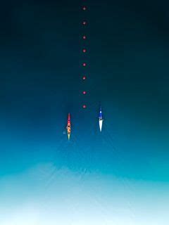 Download wallpaper 240x320 canoe, aerial view, boat, water old mobile ...