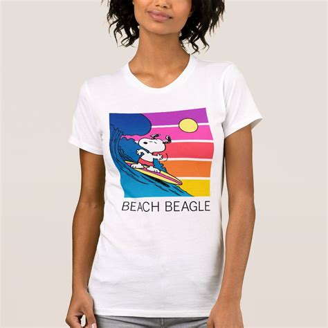Peanuts | Snoopy Surfing Tri-Blend Shirt | Zazzle | T shirts for women ...