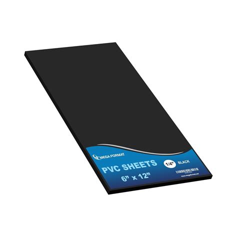 Mega Format Expanded PVC Plastic Sheets - 6" X 12" Rigid Black Sheet ...