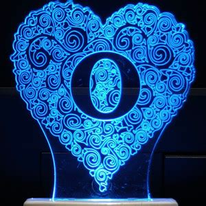 SKOAL ALPHABET O Acrylic 3D Illusion RGB 7 Colour Changing LED Plug n ...