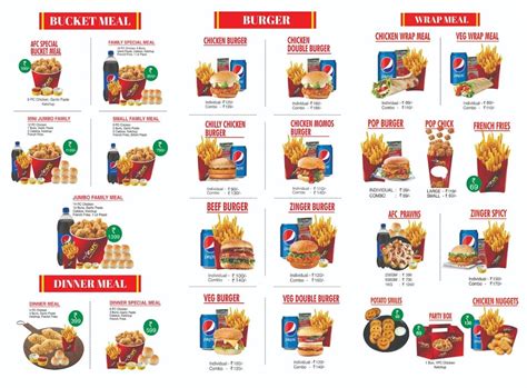 Menu at The AFC Fried Chicken koothuparamba, Thalassery