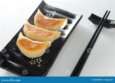 Pan fried pork dumpling stock image. Image of pork, shanghai - 32290047