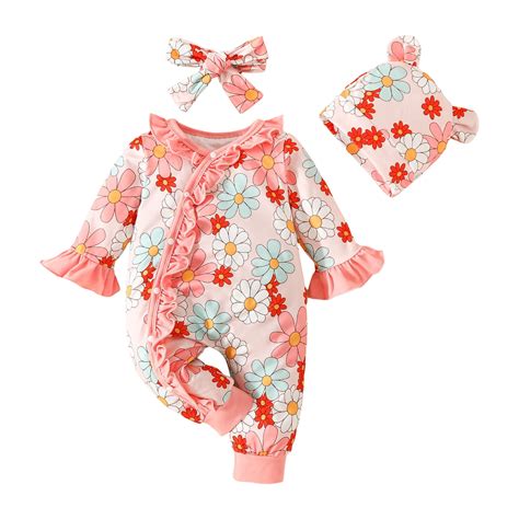 Gibobby Newborn Baby Girl Clothes Infant Outfits Romper Floral Fall ...