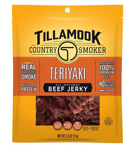 Tillamook Country Smoker Real ESF27 Hardwood Smoked Beef Jerky ...