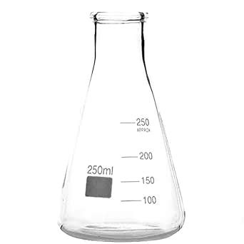 Cometek Laboratory Erlenmeyer Flask, 250ml - Borosilicate Glass ...