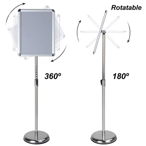 AkTop Adjustable Poster Sign Stand, 11 X 17 Inch Heavy Duty Pedestal ...
