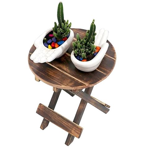 Sk handicrafts Wooden Round Folding Beautiful Bedside/end Tale/Coffee ...