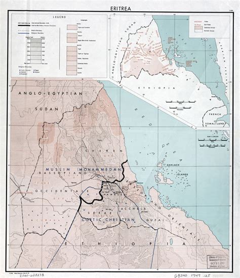 Large scale map of Eritrea - 1949 | Eritrea | Africa | Mapsland | Maps of the World