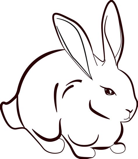 Image result for line art rabbit | Rabbit pictures, Free clip art ...