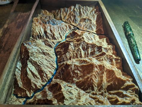 Custom carving of Korengal Valley, Afghanistan, service area for many ...