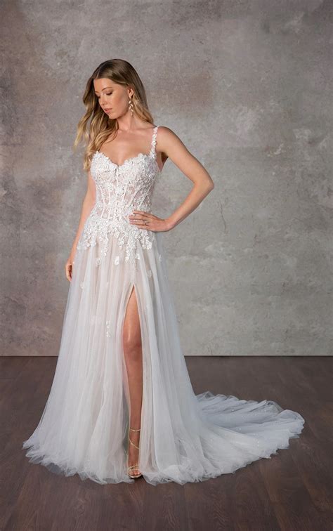 Ethereal Lace Wedding Dress with Boho Flair