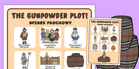 The Gunpowder Plot Vocabulary Poster Polish Translation - polish