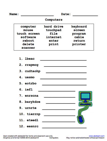 Word Unscramble Tool - Create Custom Own Worksheets For Your Class With ...