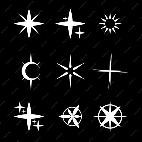 Premium Vector | A set of star symbols with the numbers 1, 2, 3, 5, 5 ...