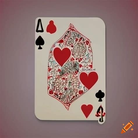 Ace of hearts playing card