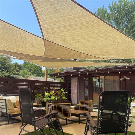 LOVE STORY 16'5'' x 16'5'' x 16'5'' Triangle Sand Sun Shade Sail Canopy ...