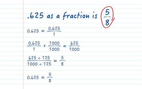 .625 as a Fraction - Decimal to Fraction