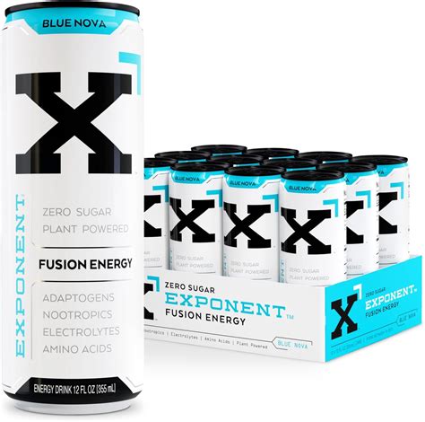 Amazon.com : Exponent – Blue Nova Fusion Energy Drink | Pack of 12 ...