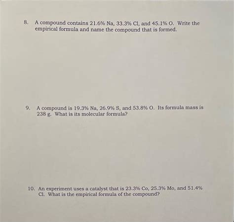 Image result for Empirical Formula Problems