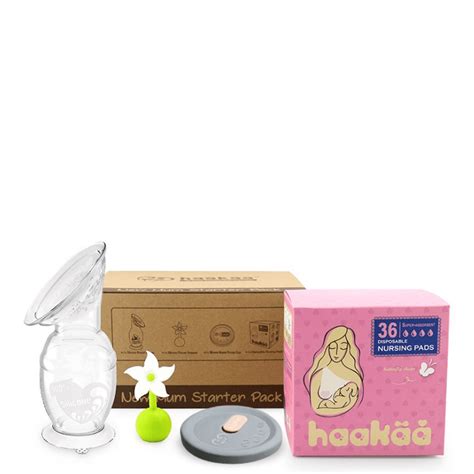 Haakaa 150Ml Silicone Breast Pump & White Flower Stopper Giftset Box