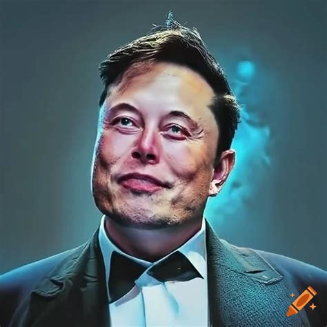 Portrait of smiling elon musk on Craiyon
