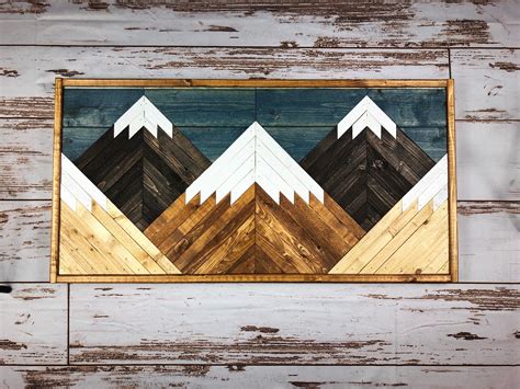 Handmade Wood Mountain Wall Art at Jim Dubois blog