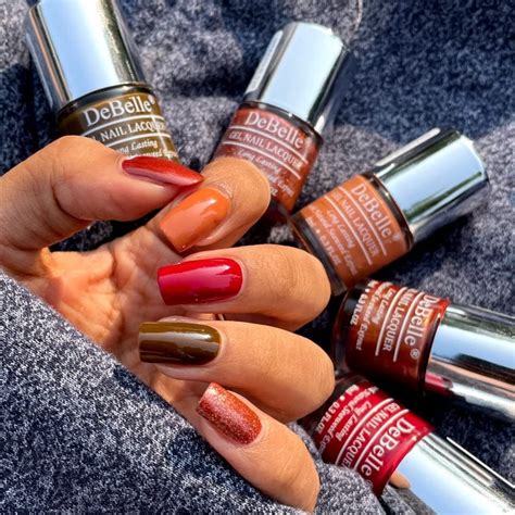 Buy DeBelle Glossy Finish Gel Nail Polish Combo Set Of 5 Chili Berry ...