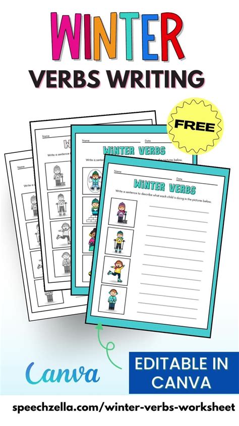 Winter verbs poster – Artofit