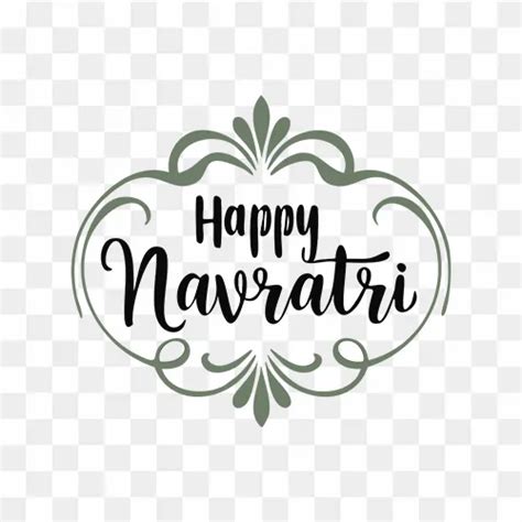 Happy Navratri Free Text PNG Hd Images