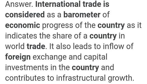 Why international trade is considered the economic barometer for a ...