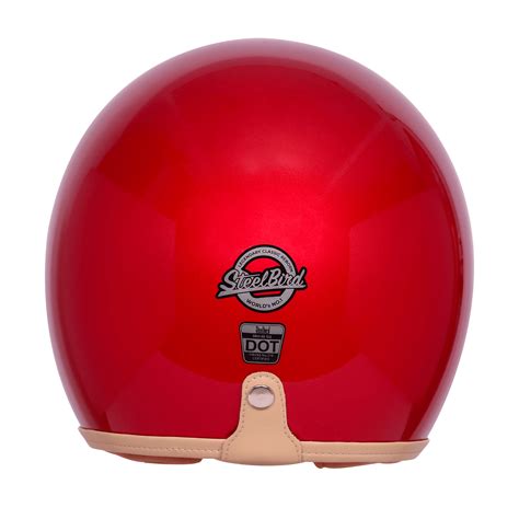 Steelbird Sbh 68 Vintage Cherry Red Half Face Helmet – Sparkly Helmets