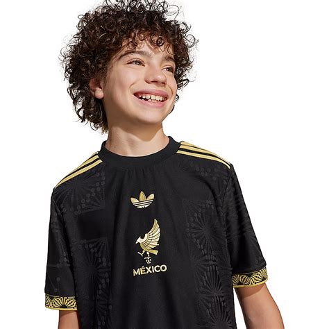 adidas Youth FMF Mexico Gold Kit Authentic Jersey | Academy