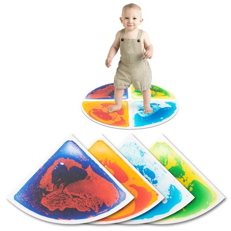 Amazon.com: Art3d 4-Pack Colorful Liquid Sensory Floor Tiles, Fan ...