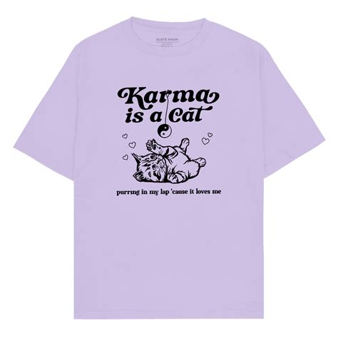Karma is a cat Oversized T-shirt – SLATE HASH