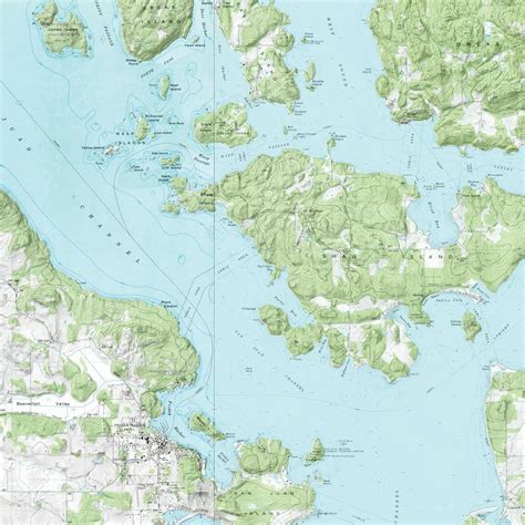 I made a map of the San Juan Islands – I edited and recolored vintage ...