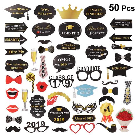 Amosfun Photo Booth Props Cake Topper Insert Photobooth Cosplay Tool ...