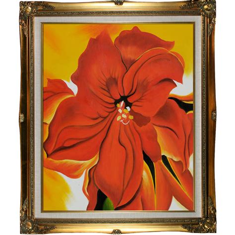 overstockArt La Pastiche Red Amaryllis by O'Keeffe with Legacy Gold ...