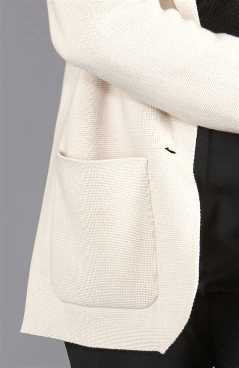 Womens Midweight Cotton Relaxed Fit Knitted Blazer – Paul James Knitwear