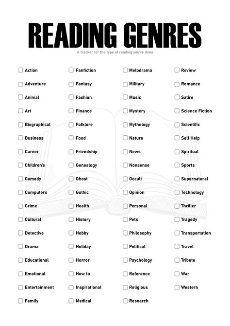 8 Best Images of Book Genres For Kids Printables - Reading Genres for Kids, Genre Definitions ...