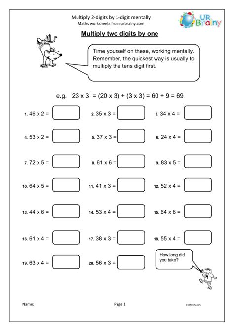 Image result for Multiplying 2-Digit by 1 Digit