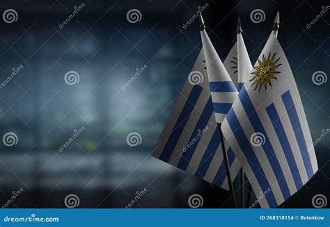 Small Flags of the Uruguay on an Abstract Blurry Background Stock Photo - Image of diplomacy ...