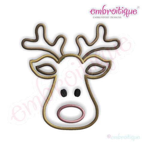 reindeer head outline - Google Search | Reindeer outline, Reindeer ...