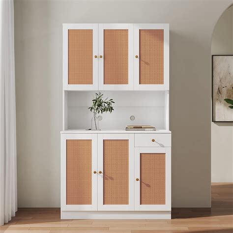 Buy GeMon Accent Kitchen Pantry Storage Cabinets 70.87 Tall Retro ...