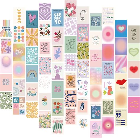 Buy TRAMIN 70pcs Danish Pastel Aesthetic Dorm Room Decor for College ...