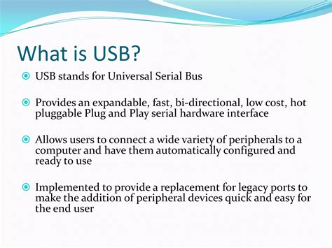 Usb universal serial bus | PPTX