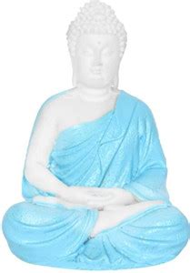 Pots & Plants Handcrafted Polymarble Meditation/Dhyan Buddha Statue ...
