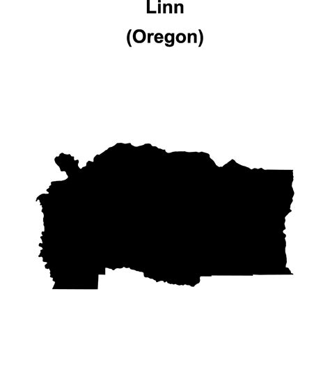 Linn County, Oregon blank outline map 46855096 Vector Art at Vecteezy