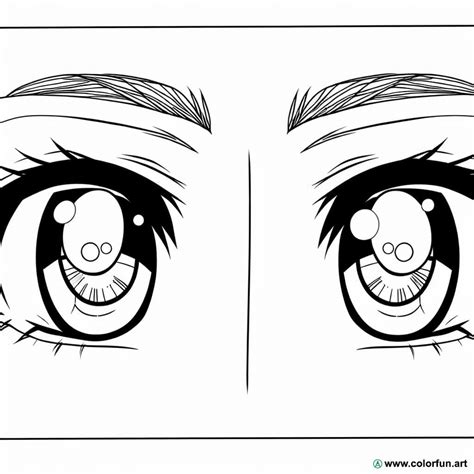 Coloring page of manga eyes Download or Print for free